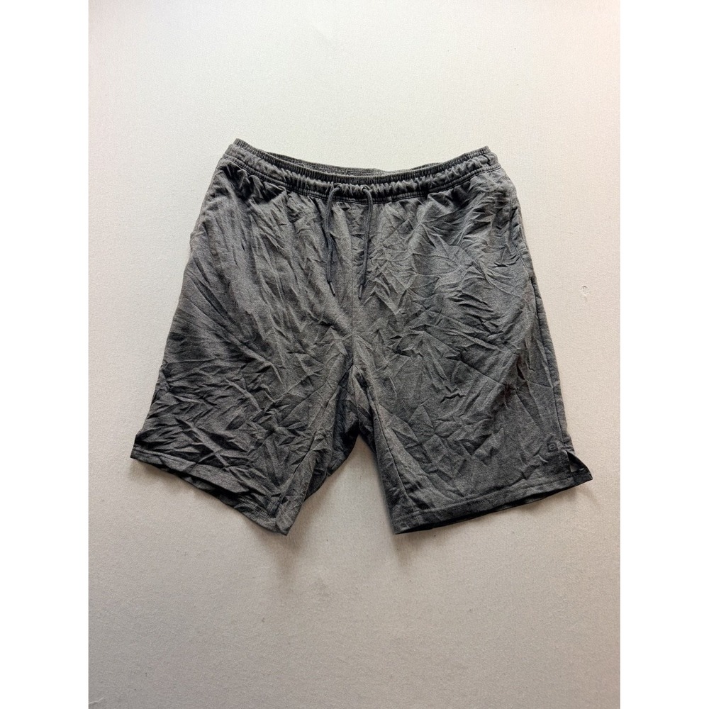 Layer 8 Athletic Shorts Mens Large Gray Good Elastic Waist Drawstring Running
